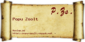 Popu Zsolt névjegykártya